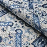 TIRAZ VELVET Fabric – INDIGO | Schumacher | Wallpaper Twins TIRAZ VELVET fabric INDIGO color by Schumacher