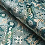 TIRAZ VELVET Fabric – PEACOCK | Schumacher | Wallpaper Twins TIRAZ VELVET fabric PEACOCK color by Schumacher
