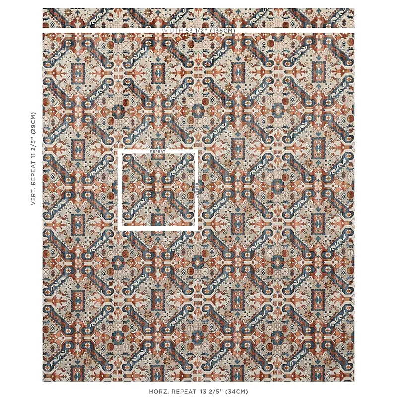 TIRAZ VELVET fabric SPICE color by Schumacher