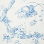 TOILE DE FLEURS Fabric – DELFT | Schumacher | Wallpaper Twin TOILE DE FLEURS fabric DELFT color by Schumacher