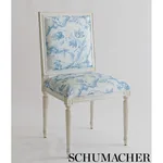 TOILE DE FLEURS Fabric – DELFT | Schumacher | Wallpaper Twin TOILE DE FLEURS fabric DELFT color by Schumacher