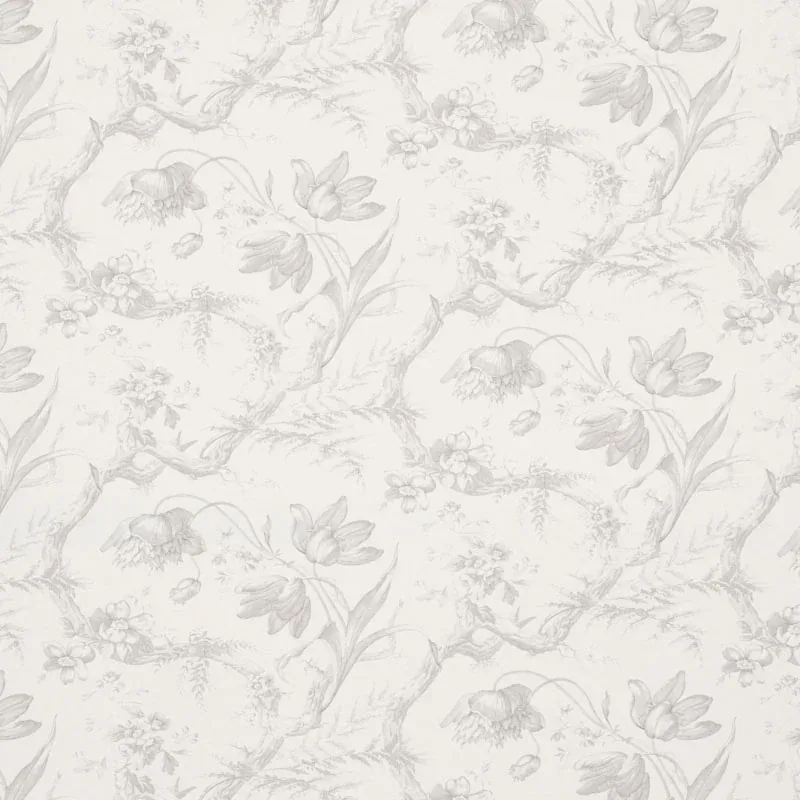 177401 | TOILE DE FLEURS – GRISAILLE