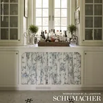 TOILE DE LA PRAIRIE fabric BLUE color by Schumacher