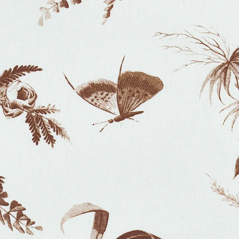 TOILE DE LA PRAIRIE fabric BROWN color by Schumacher
