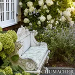 TOILE DE LA PRAIRIE fabric GREEN color by Schumacher