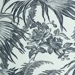TOILE TROPIQUE Fabric – BLACK | Schumacher | Wallpaper Twins TOILE TROPIQUE fabric BLACK color by Schumacher