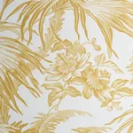 TOILE TROPIQUE Fabric – GOLD | Schumacher | Wallpaper Twins TOILE TROPIQUE fabric GOLD color by Schumacher