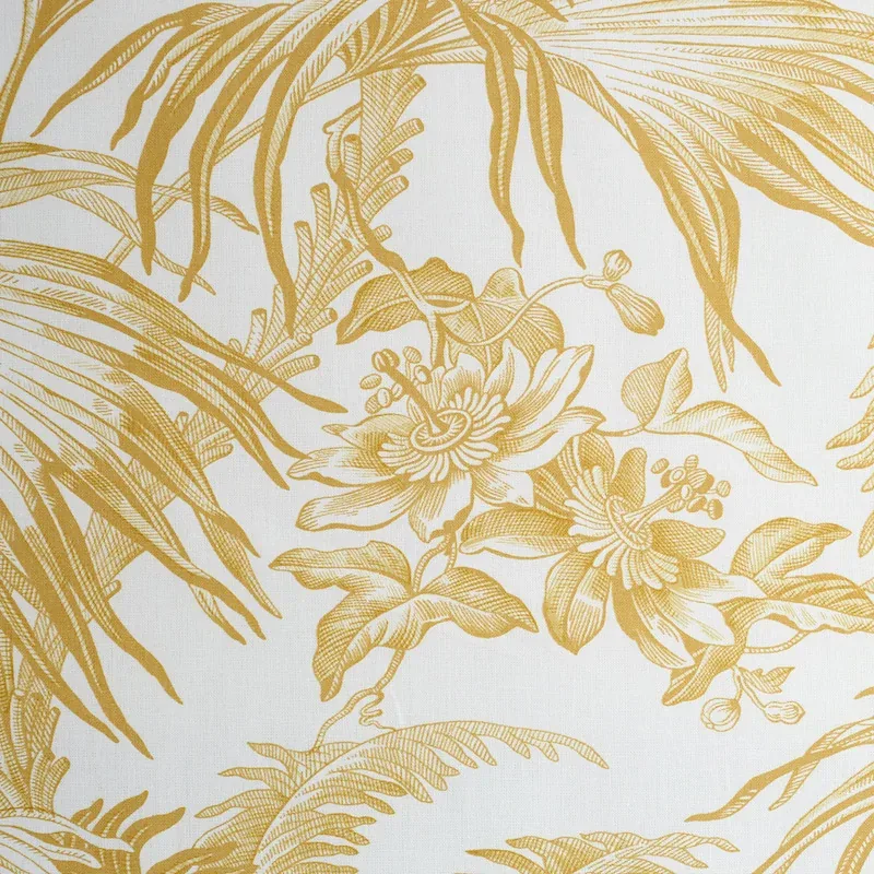 TOILE TROPIQUE Fabric – GOLD | Schumacher | Wallpaper Twins TOILE TROPIQUE fabric GOLD color by Schumacher
