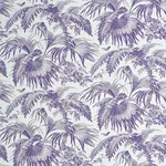 TOILE TROPIQUE fabric PURPLE color by Schumacher