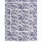 TOILE TROPIQUE fabric PURPLE color by Schumacher