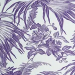 TOILE TROPIQUE fabric PURPLE color by Schumacher