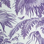TOILE TROPIQUE fabric PURPLE color by Schumacher
