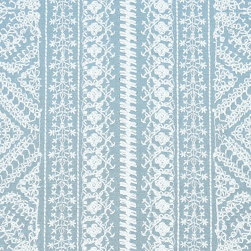 TOLEDO EMBROIDERY Fabric – CHAMBRAY | Schumacher | Wallpaper TOLEDO EMBROIDERY fabric CHAMBRAY color by Schumacher