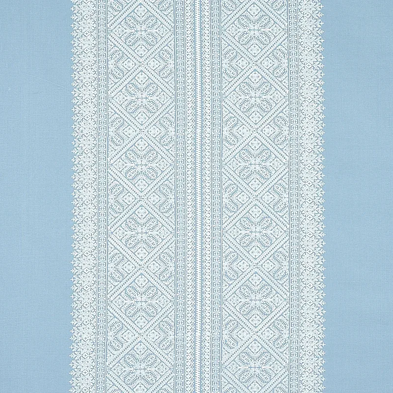 TOLEDO EMBROIDERY fabric CHAMBRAY color by Schumacher