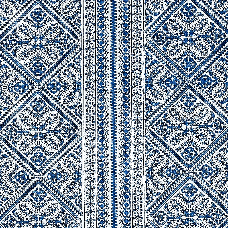 TOLEDO EMBROIDERY Fabric – NAVY | Schumacher | Wallpaper Twi TOLEDO EMBROIDERY fabric NAVY color by Schumacher