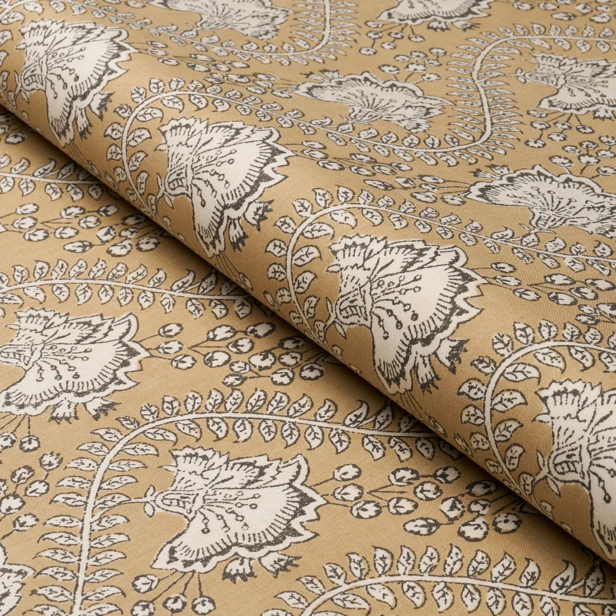 TOMBAY Fabric – OCHRE | Schumacher | Wallpaper Twins TOMBAY fabric OCHRE color by Schumacher