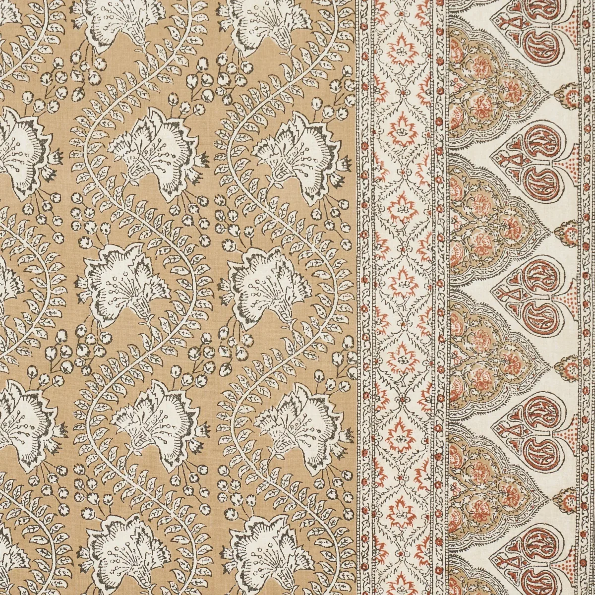 TOMBAY fabric OCHRE color by Schumacher