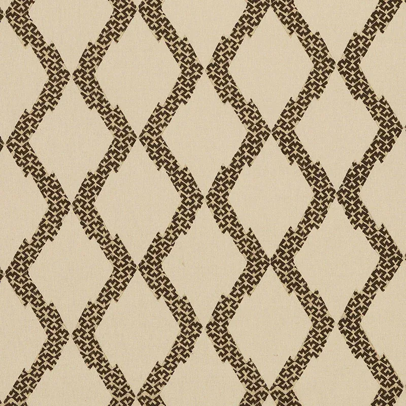 TOPI APPLIQUÉ fabric NATURAL color by Schumacher
