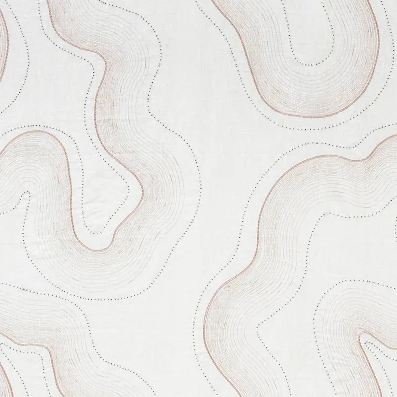 TOPO BEADED SHEER fabric BLUSH color by Schumacher