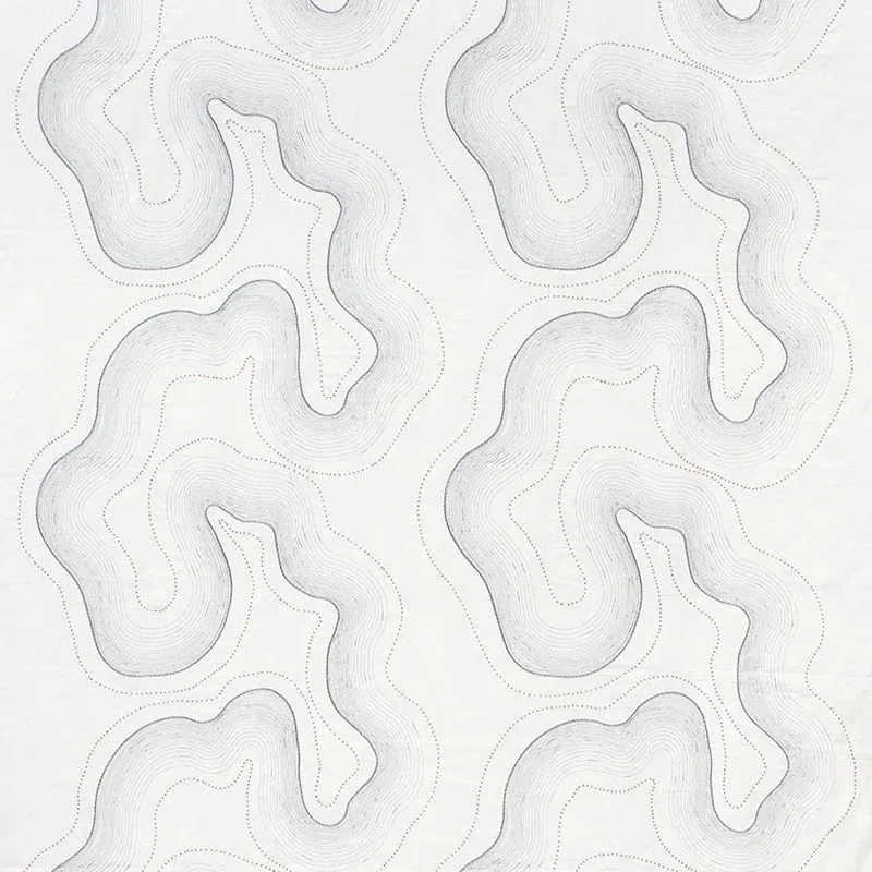 TOPO BEADED SHEER Fabric – SLATE | Schumacher | Wallpaper Tw TOPO BEADED SHEER fabric SLATE color by Schumacher