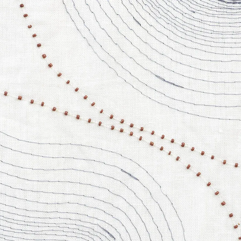 TOPO BEADED SHEER Fabric – SLATE | Schumacher | Wallpaper Tw TOPO BEADED SHEER fabric SLATE color by Schumacher