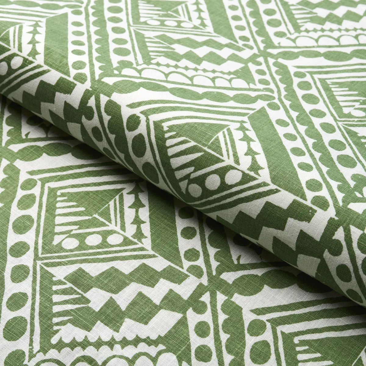 TOPSY TURVY fabric GREEN color by Schumacher