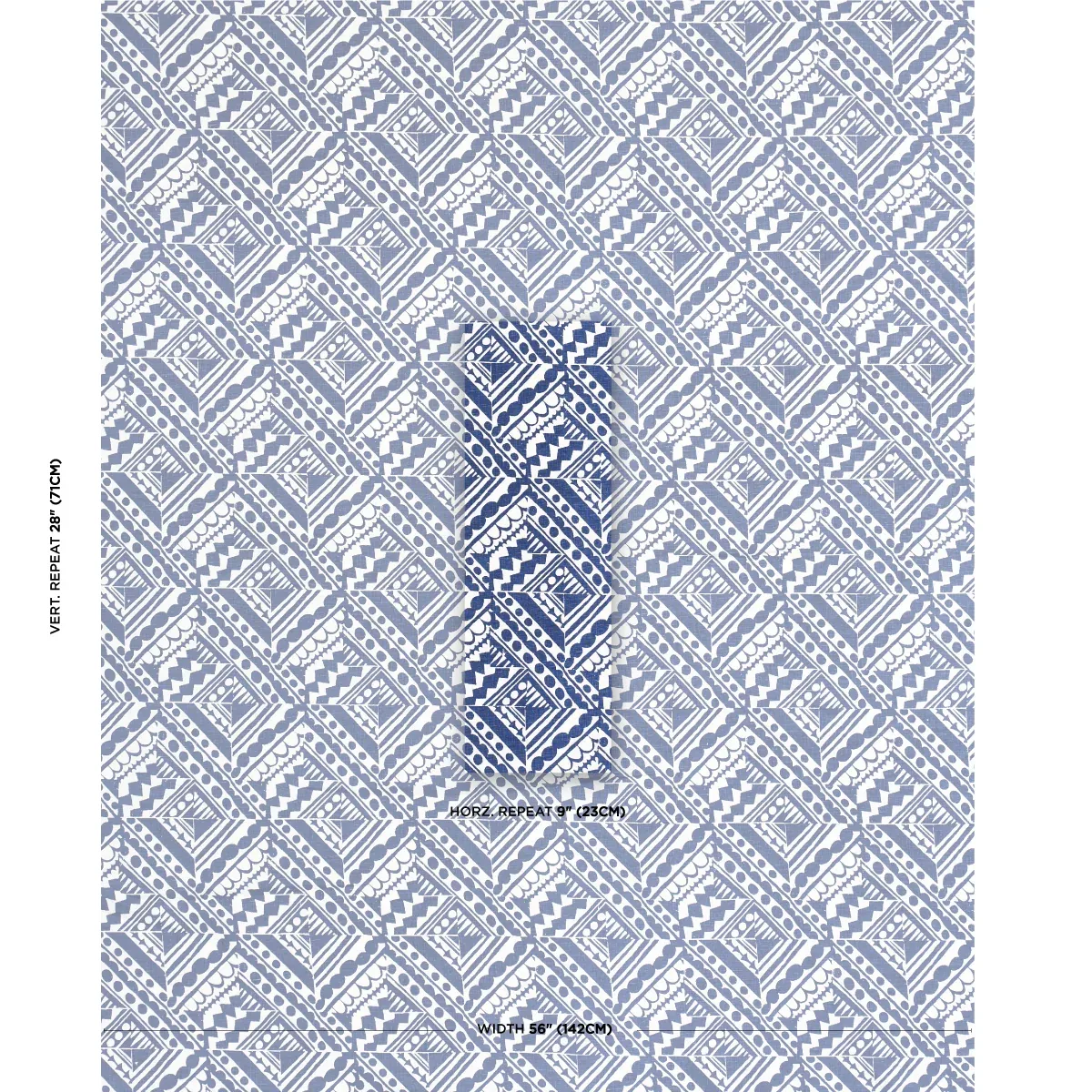 TOPSY TURVY fabric NAVY color by Schumacher