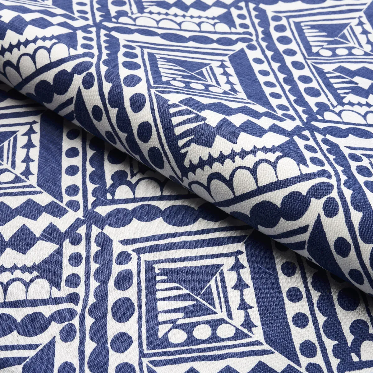 TOPSY TURVY fabric NAVY color by Schumacher