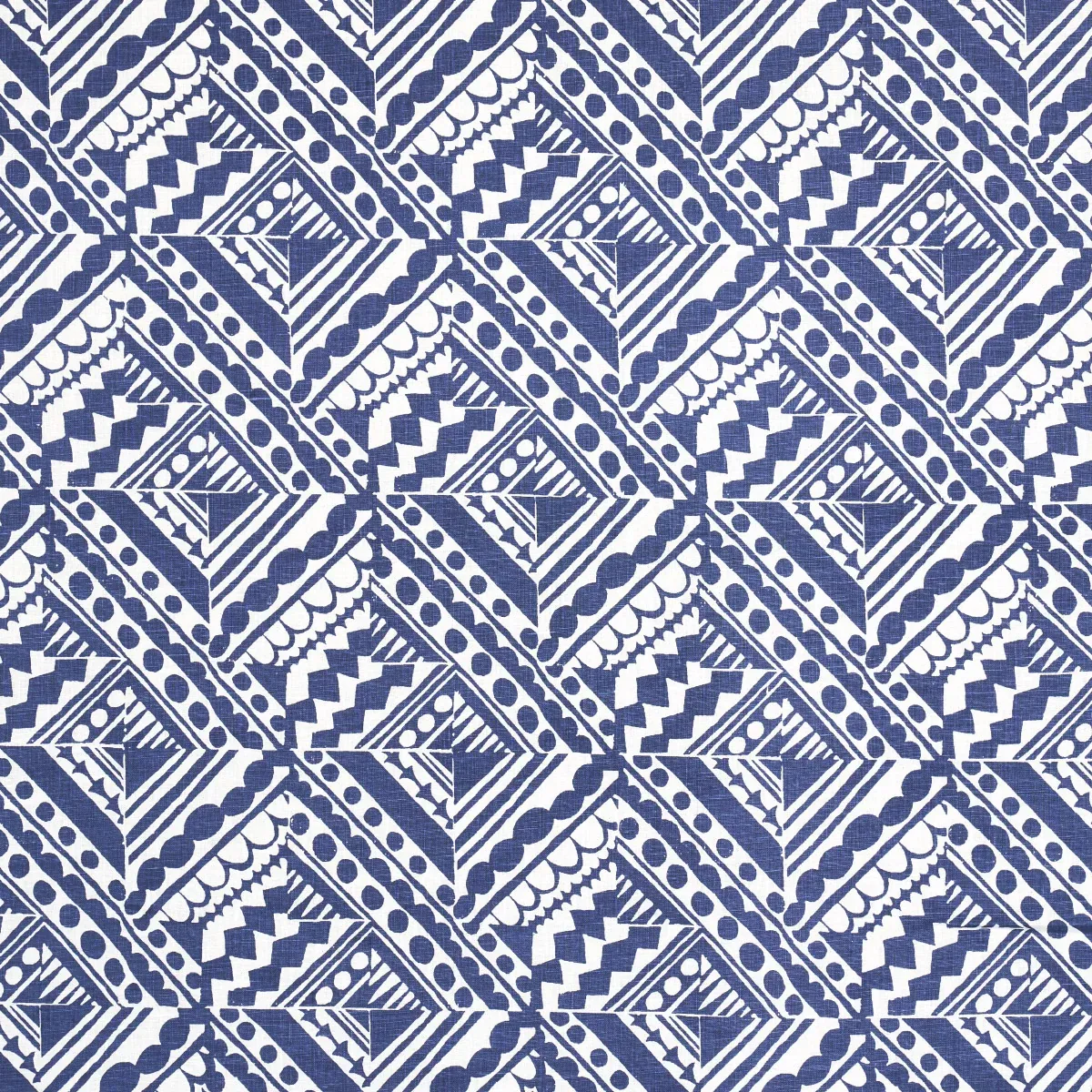 TOPSY TURVY fabric NAVY color by Schumacher