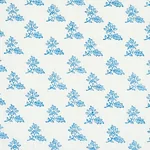 TORBAY HAND BLOCKED PRINT Fabric – BLUE | Schumacher | Wallp TORBAY HAND BLOCKED PRINT fabric BLUE color by Schumacher