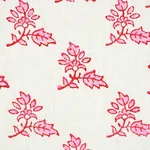 TORBAY HAND BLOCKED PRINT fabric PINK color by Schumacher