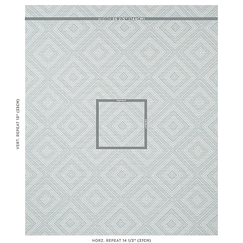 TORTOLA INDOOR/OUTDOOR fabric AQUA color by Schumacher