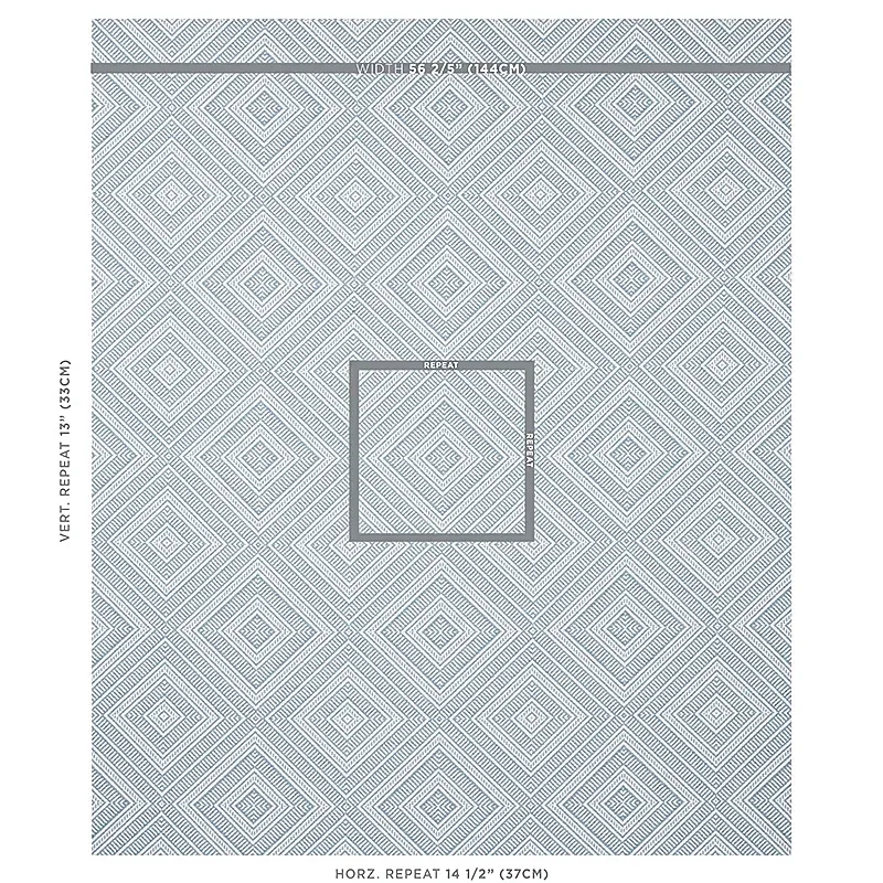 TORTOLA INDOOR/OUTDOOR fabric SKY color by Schumacher