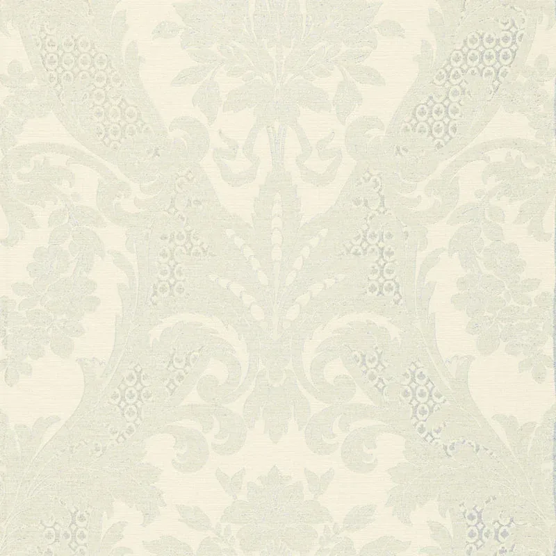 TOSCANA LINEN DAMASK fabric POWDER BLUE color by Schumacher