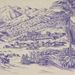 TOUSSAINT TOILE Fabric – PURPLE | Schumacher | Wallpaper Twi TOUSSAINT TOILE fabric PURPLE color by Schumacher