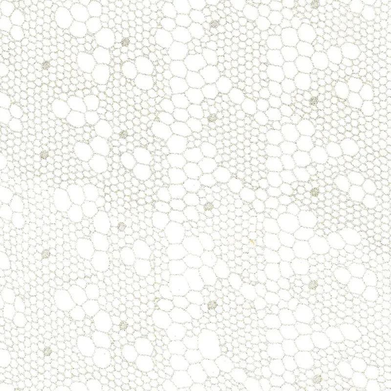 TRACERY LACE SHEER fabric SILVER color by Schumacher