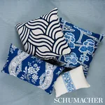 TREE RIVER Fabric – BLUE | Schumacher | Wallpaper Twins TREE RIVER fabric BLUE color by Schumacher