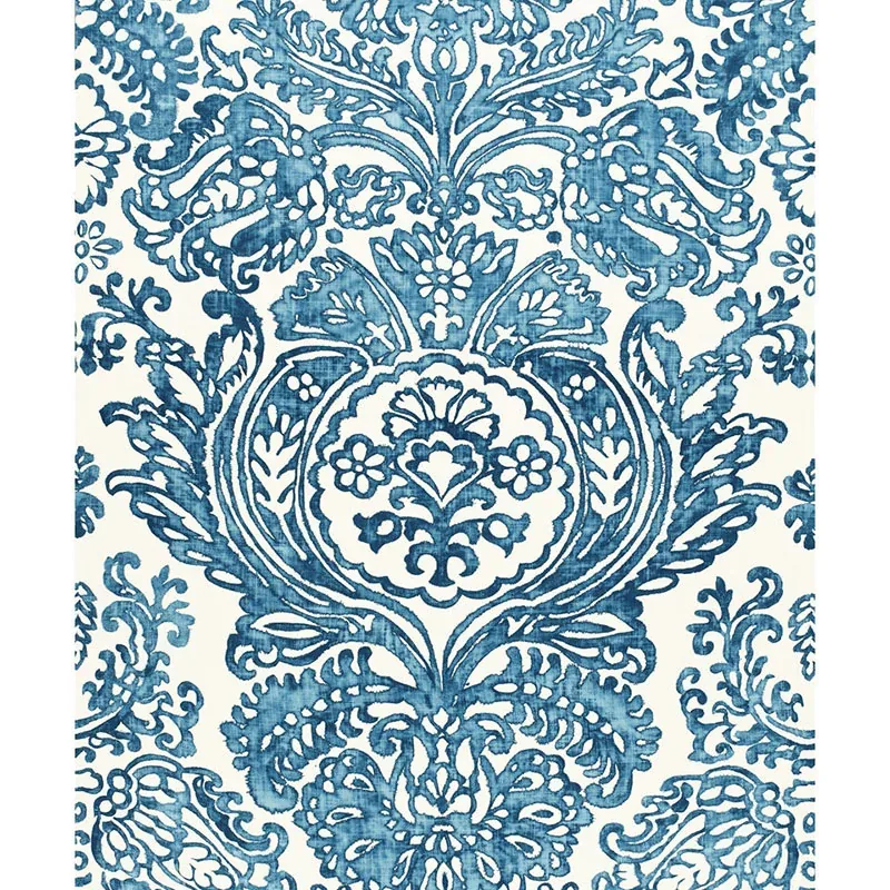 TREMEZZO DAMASK fabric CASPIAN color by Schumacher