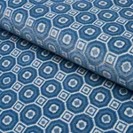 TRIANON CUT VELVET fabric AZUR color by Schumacher