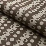 TRICKLEDOWN fabric BROWN ON NATURAL color by Schumacher