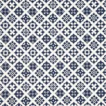 TRISTAN PATCHWORK fabric INDIGO color by Schumacher
