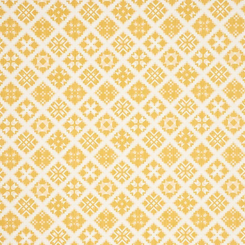 TRISTAN PATCHWORK Fabric – YELLOW | Schumacher | Wallpaper T TRISTAN PATCHWORK fabric YELLOW color by Schumacher