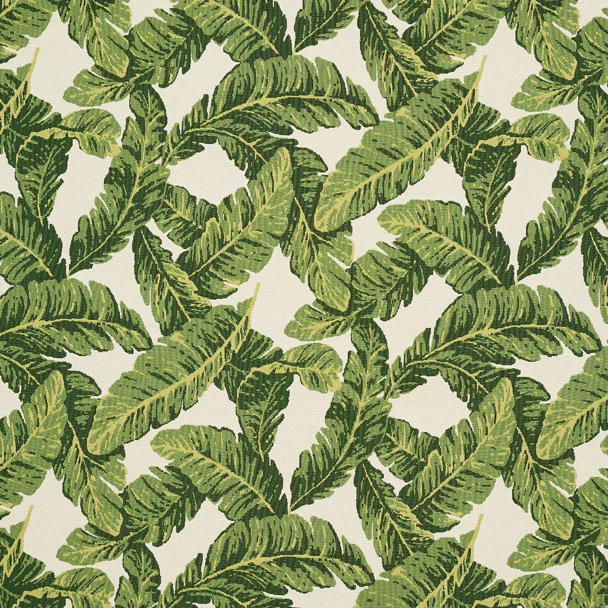 TROPICAL LEAF INDOOR/OUTDOOR fabric GREEN color by Schumacher