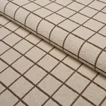 TUCSON GRID Fabric – BROWN | Schumacher | Wallpaper Twins TUCSON GRID fabric BROWN color by Schumacher