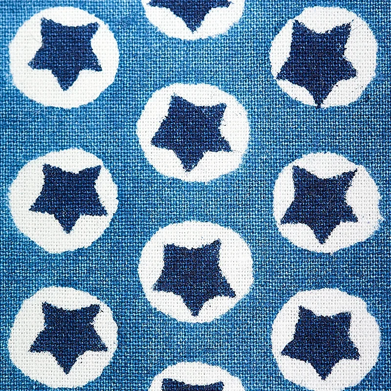 Tuk Tuk Hand Block Print Fabric – BLUE | Schumacher | Wallpa Tuk Tuk Hand Block Print fabric BLUE color by Schumacher