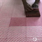 Tuk Tuk Hand Block Print Fabric – PINK | Schumacher | Wallpa Tuk Tuk Hand Block Print fabric PINK color by Schumacher