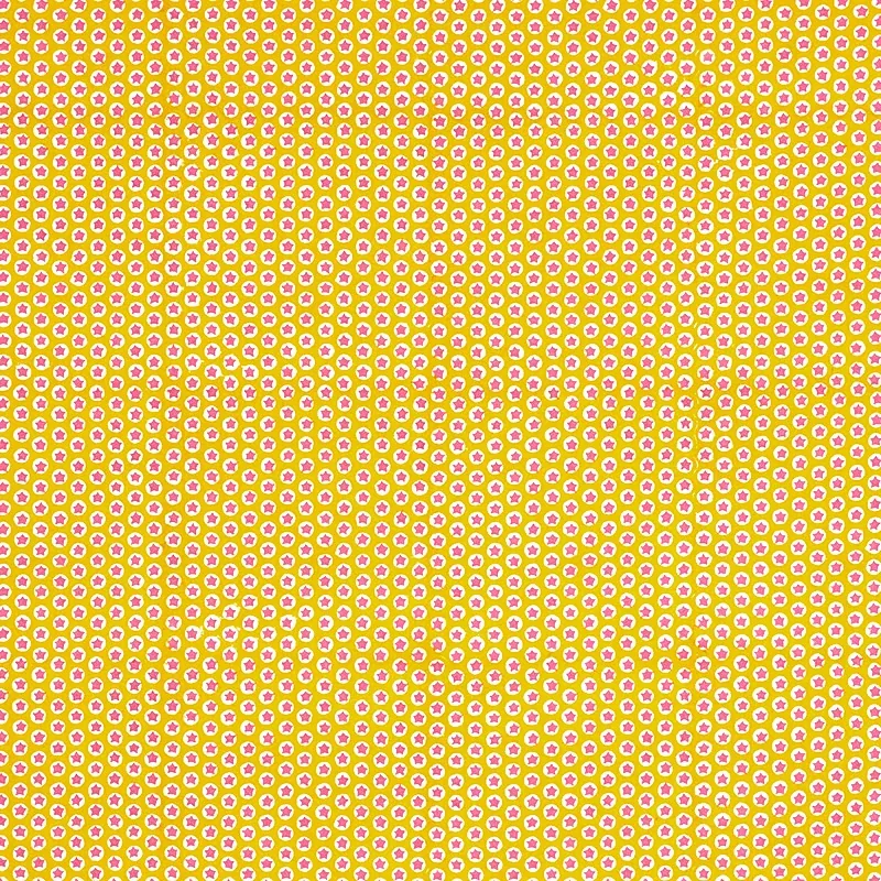Tuk Tuk Hand Block Print fabric YELLOW color by Schumacher