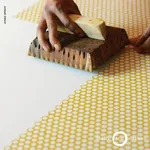 Tuk Tuk Hand Block Print fabric YELLOW color by Schumacher