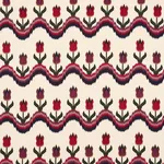 TULIP FLAMESTITCH EMBROIDERY Fabric – JEWEL | Schumacher | W TULIP FLAMESTITCH EMBROIDERY fabric JEWEL color by Schumacher