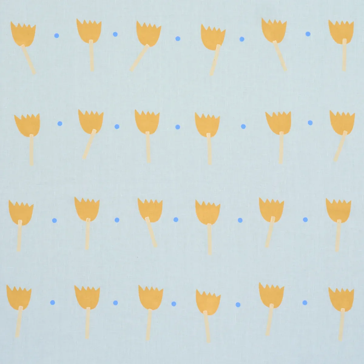 182400 | TULIP PLAY HAND BLOCK PRINT – OCHRE ON SKY